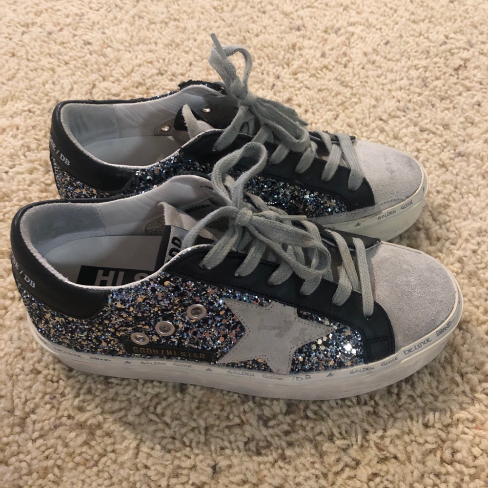 Golden Goose Glitter Hi Star Platform Sneaker